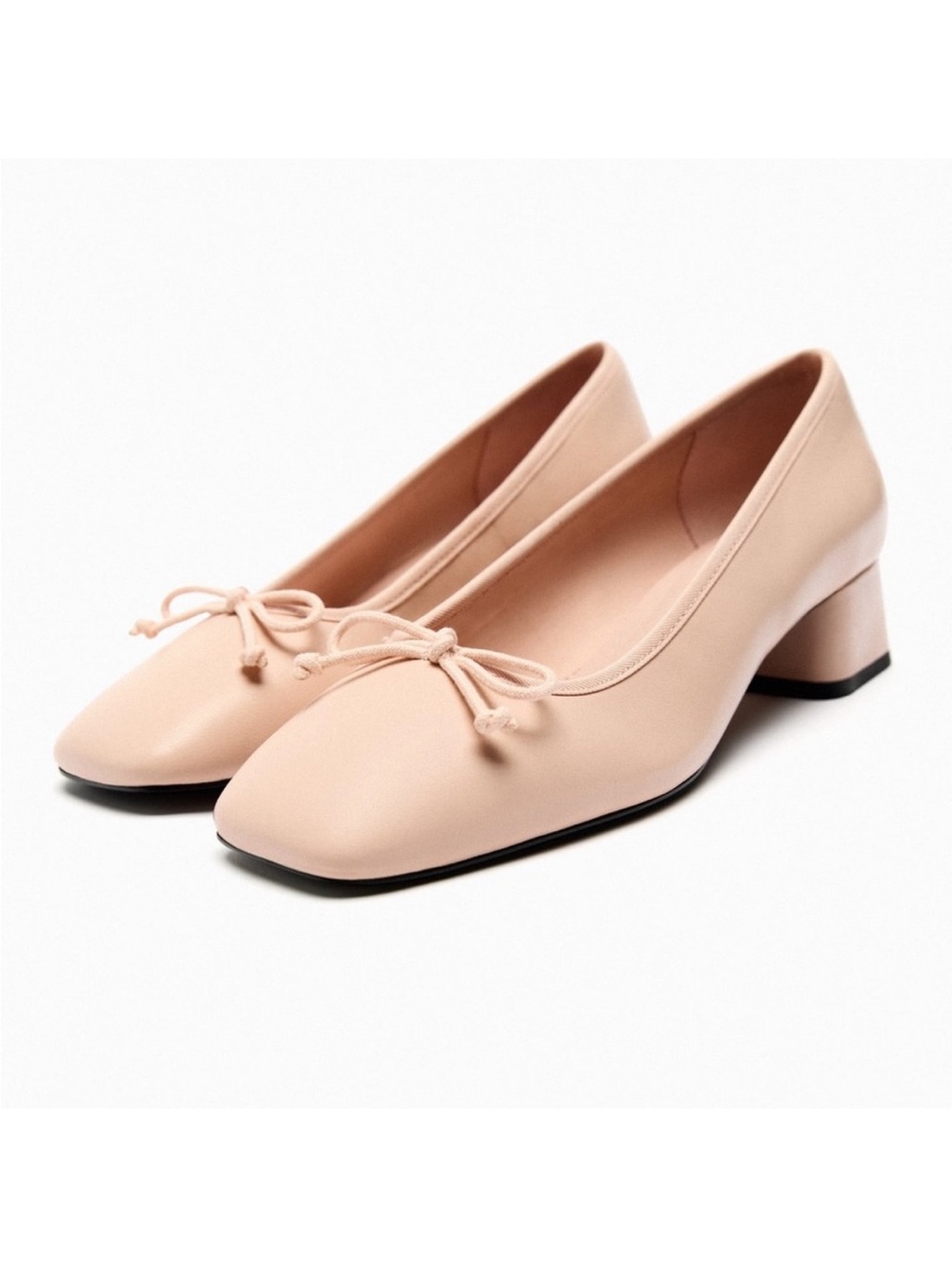 Zara Pink Ballet Block Heels